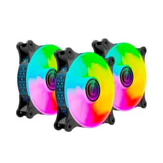 Ventiladores Naceb NA-0962 3x120mm ARGB 1100RPM  Negro