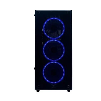 GABINETE GAMER 3 VENTILADORES RGB CRISTAL 1*USB 3.0 2*USB 2.