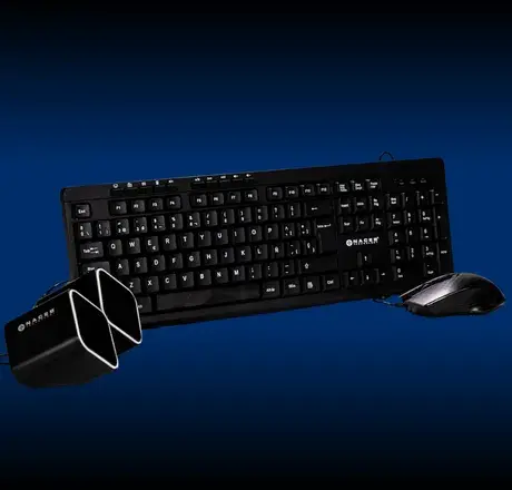 TECLADO, MOUSE ÓPTICO Y BOCINAS USB