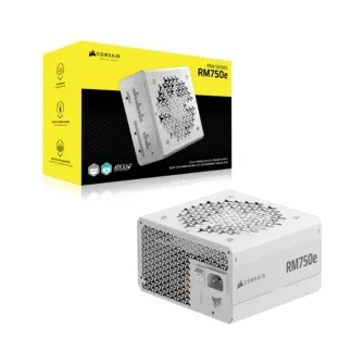 Fuente de poder Corsair RM750E 80+ Gold ATX Modular, Blanco
