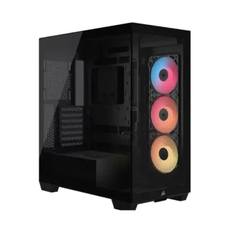 Gabinete Corsair 3500X RS-R ARGB Mid tower, Negro