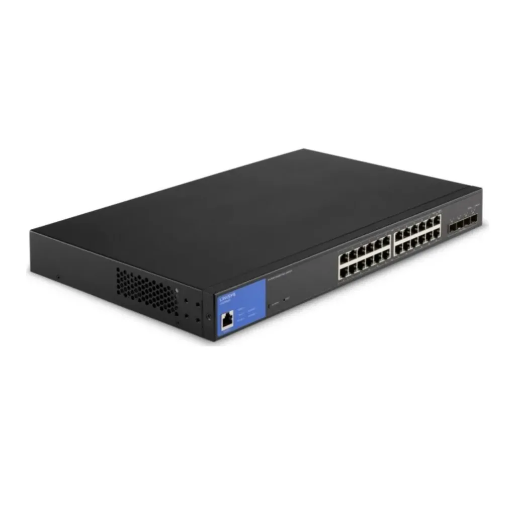 Switch Linksys Gigabit Ethernet LGS328MPC, 24 Puertos PoE+_0