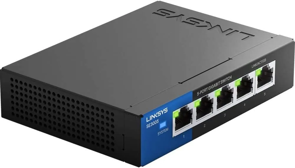 Switch Linksys Gigabit Ethernet SE3005, 5 Puertos, Capa L2_1