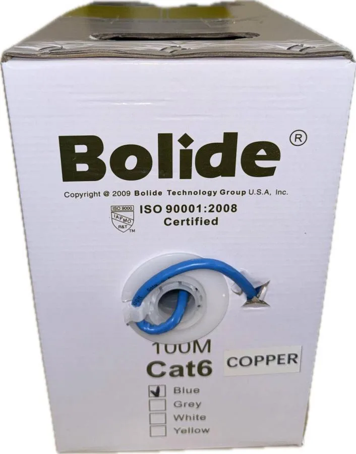 Bobina de Cable Bolide Ethernet Cat6, UTP, 100 Metros, color azul_0